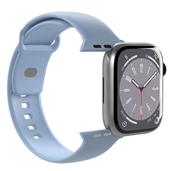 Puro Icon Silicone Strap for Apple Watch 42 / 44 / 45 / 49 mm - Light Blue (2 pcs.)eng