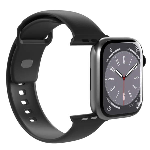 Puro Icon Silicone Strap for Apple Watch 42 / 44 / 45 / 49 mm - Black (2 pcs.)eng