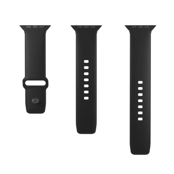 Puro Icon Silicone Strap for Apple Watch 42 / 44 / 45 / 49 mm - Black (2 pcs.)eng