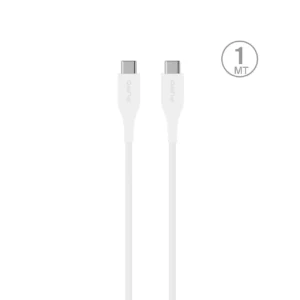 Puro Plain USB-C - USB-C Power Delivery Cable 2m - Whiteeng