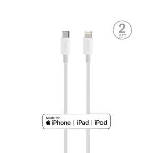 Puro Plain Cable for Apple with MFI USB-C - Lightning 2.0 2.4A 2m - Whiteeng