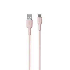 Puro Soft USB-A - USB-C Cable 1.5m - Pinkeng