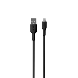 Puro Soft USB-A - Lightning Cable 1.5m Silicone - Blackeng