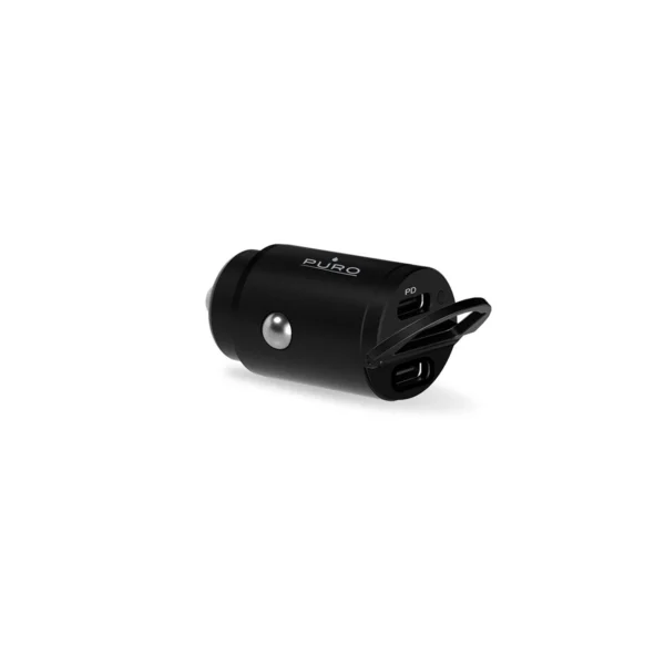 Puro Mini 30W Power Delivery 2 x USB-C Car Charger - Blackeng