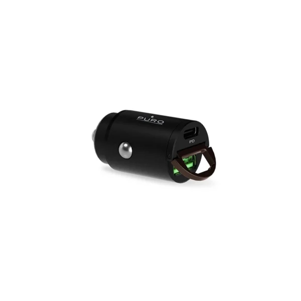 Puro Mini 30W Power Delivery USB-C USB-A Car Charger - Blackeng