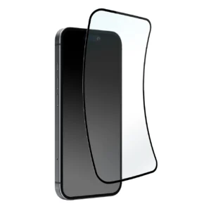 Puro Flexible Glass D3O Hybrid Glass with Black Frame for iPhone 16 Pro Maxeng