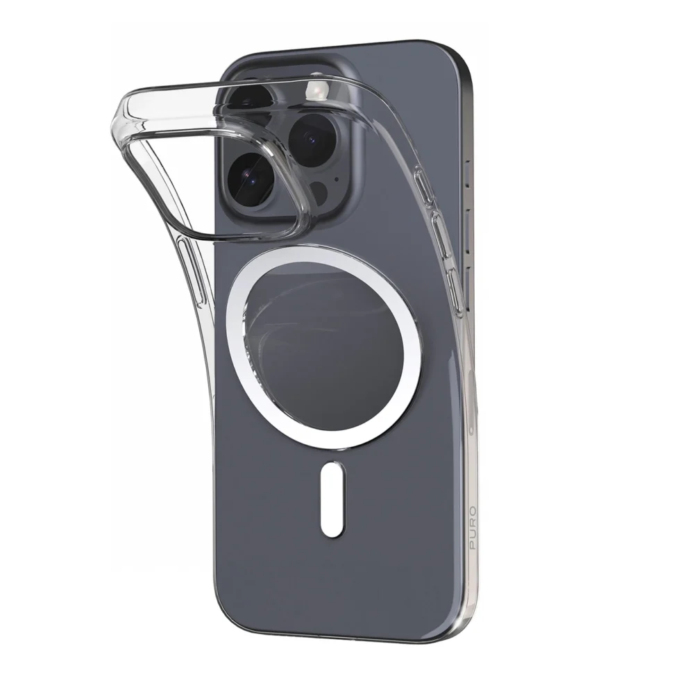 Puro 03 Mag MagSafe Silicone Case for iPhone 16 Pro Max - Transparenteng