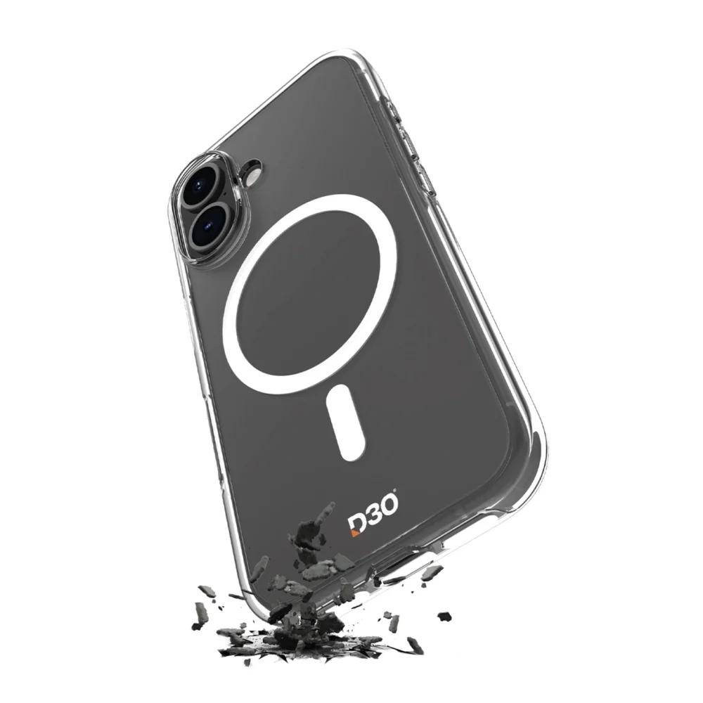 Puro Impact Clear D3O MagSafe Silicone Case for iPhone 16 - Transparenteng