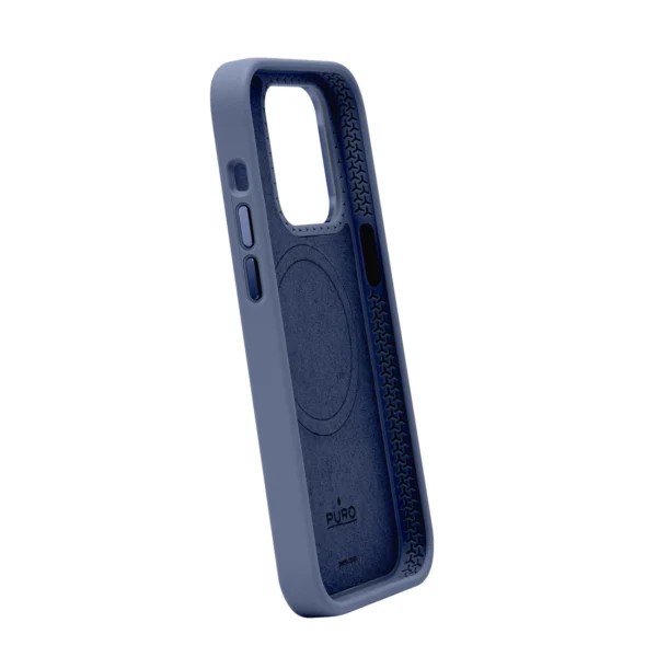 Puro Icon Mag Pro MagSafe Silicone Case for iPhone 15 Pro Max - Dark Blueeng