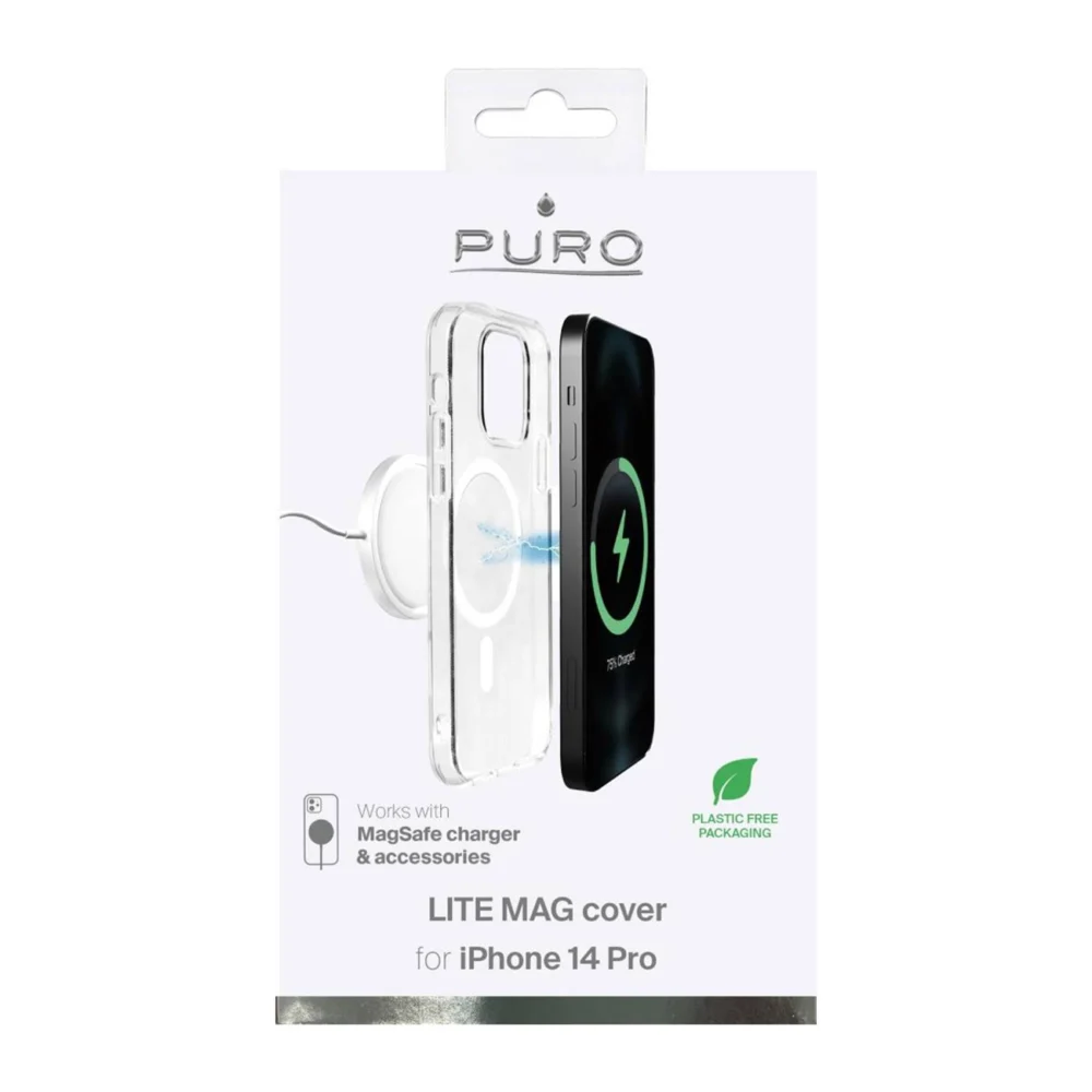 Puro Lite Mag MagSafe Silicone Case for iPhone 14 Pro - Transparenteng