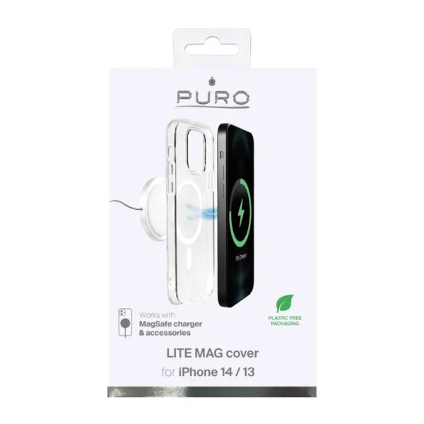 Puro Lite Mag MagSafe Silicone Case for iPhone 14 / 13 - Transparenteng