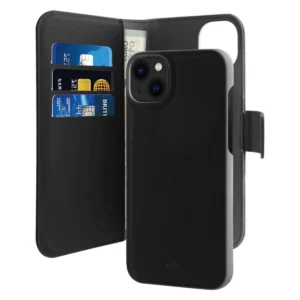 Puro Wallet Detachable MagSafe 2in1 PU Leather Case with Flap and Wallet for iPhone 14 / 13 - Blackeng