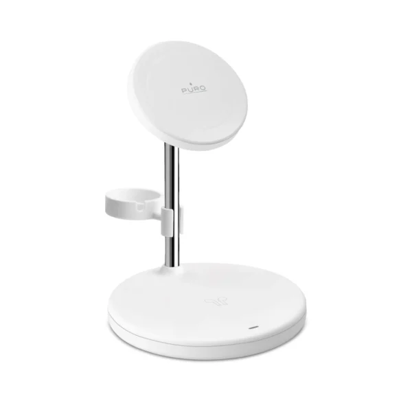 Puro Mag Station 3 in 1 Inductive Charger with Stand - Whiteeng