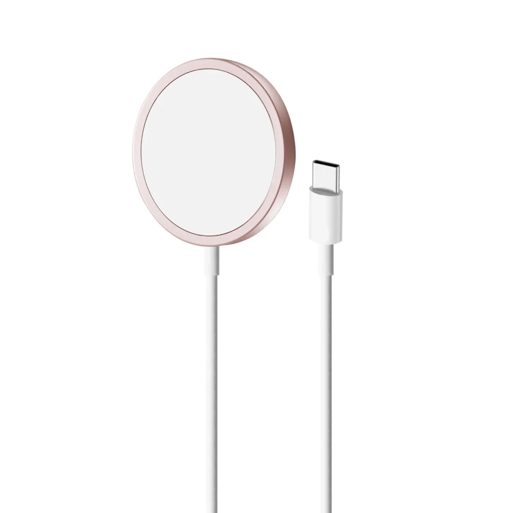 Puro Magnetic Wireless Induction Charging Station USB-C, MagSafe compatible, 1m, pinkeng