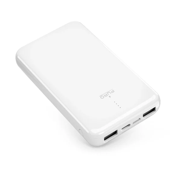 Powerbank Puro White 10000mAh 12W 2xUSB-A + USB-C - whiteeng