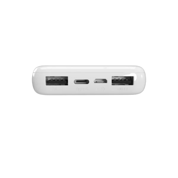 Powerbank Puro White 10000mAh 12W 2xUSB-A + USB-C - whiteeng