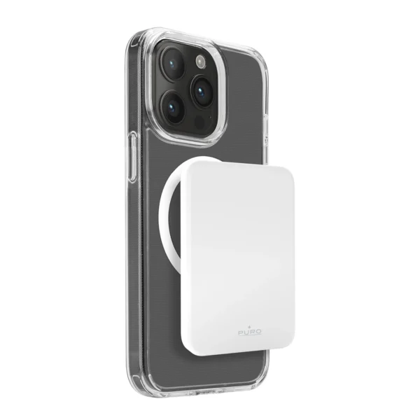 Puro Slim Power Mag 4200mAh Power Bank with MagSafe USB-C - Whiteeng