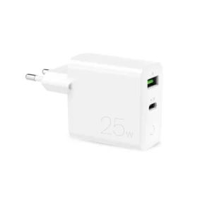 Puro 25W Power Delivery USB-A USB-C Wall Charger - Whiteeng