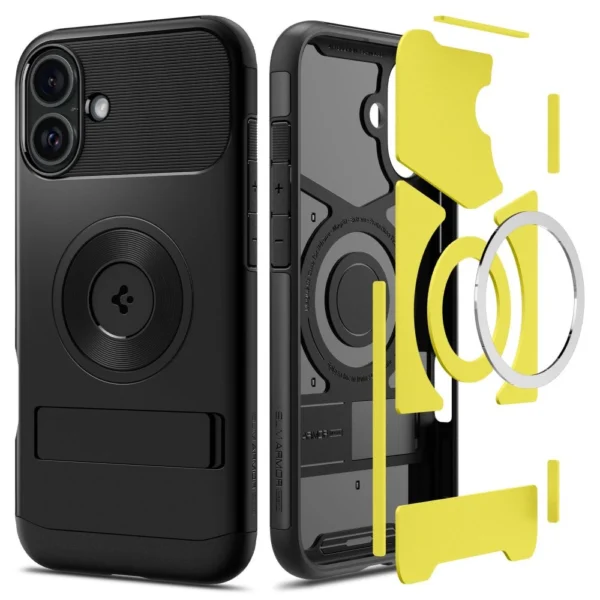 Spigen Slim Armor MagSafe iPhone 16 Case - Blackeng