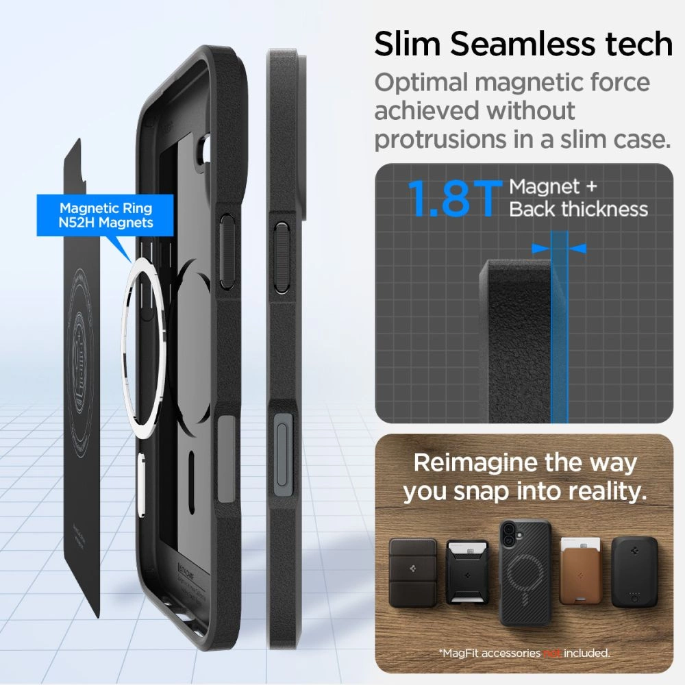 Spigen Core Armor Mag Case with MagSafe for iPhone 16 - Matte Blackeng