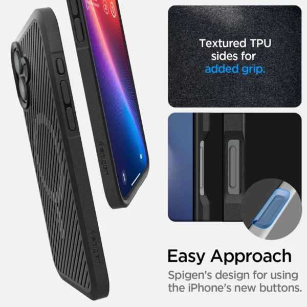 Spigen Core Armor Mag Case with MagSafe for iPhone 16 - Matte Blackeng