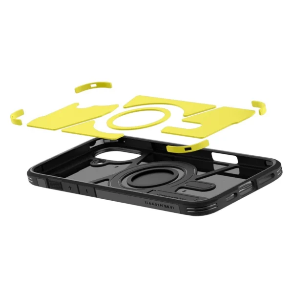 Spigen Tough Armor MagSafe case with stand for iPhone 16 - blackeng