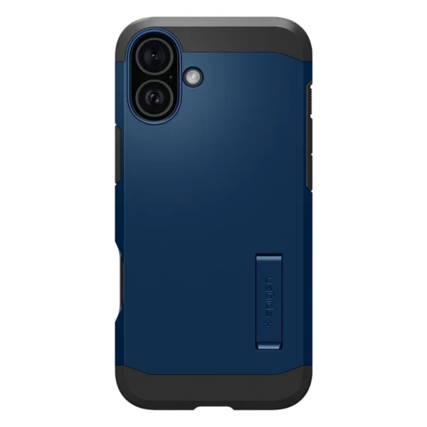 Spigen Tough Armor MagSafe case with stand for iPhone 16 - blueeng