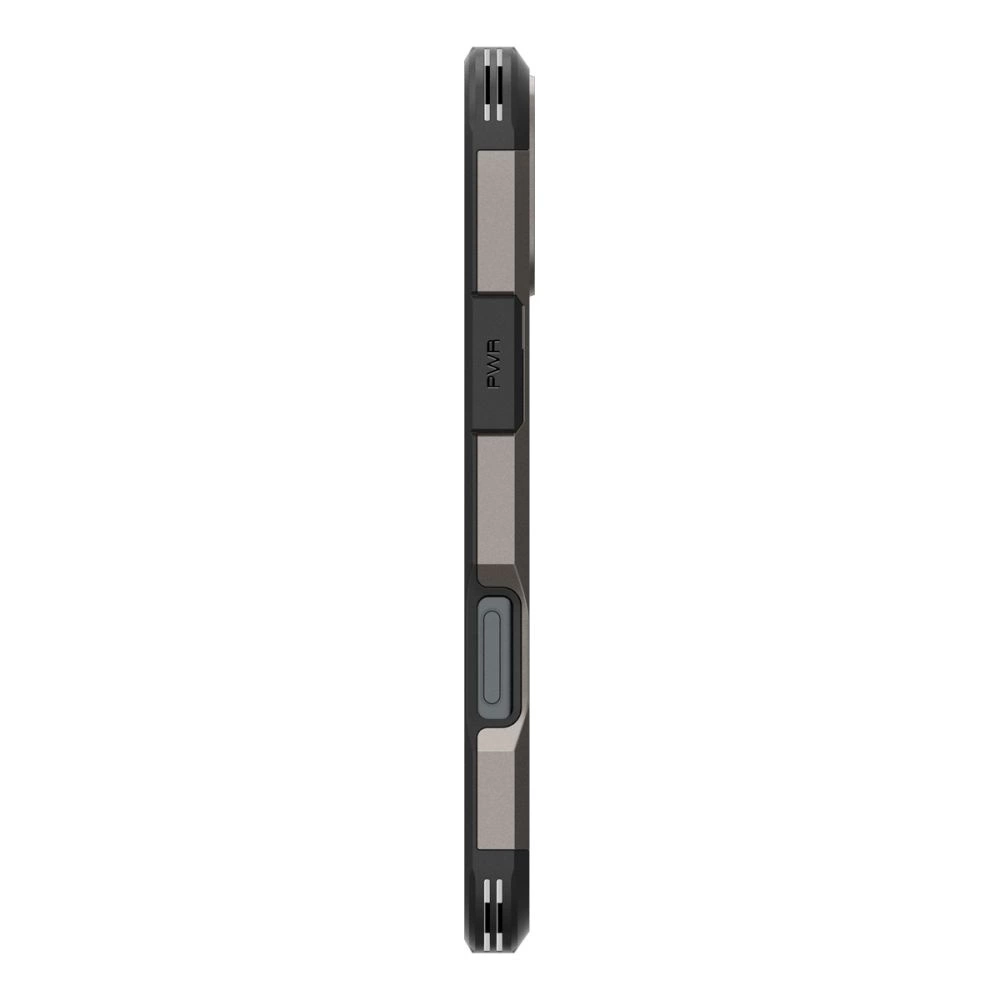 Spigen Tough Armor MagSafe case with stand for iPhone 16 - gunmetaleng