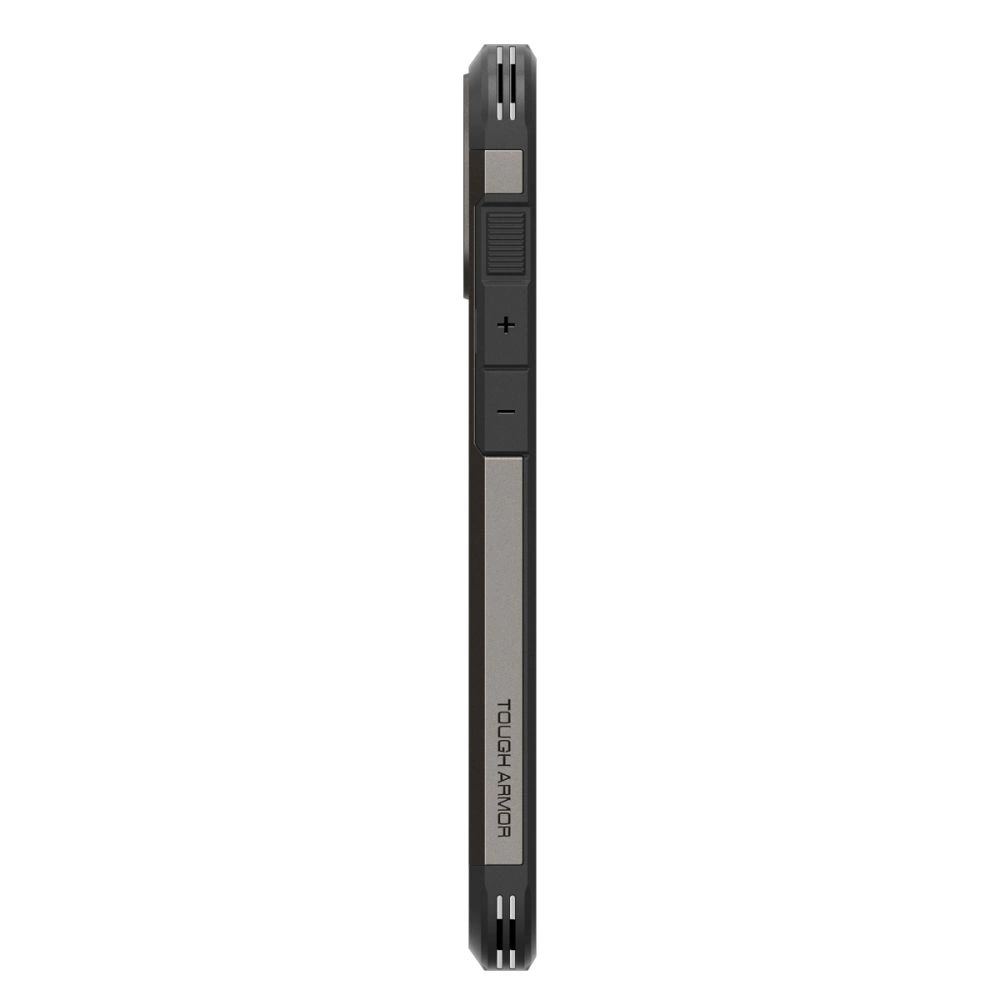 Spigen Tough Armor MagSafe case with stand for iPhone 16 - gunmetaleng