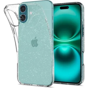 Spigen Liquid Crystal iPhone 16 Case - Clear Glittereng