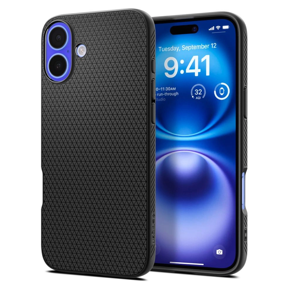 Spigen Liquid Air iPhone 16 Case - Blackeng