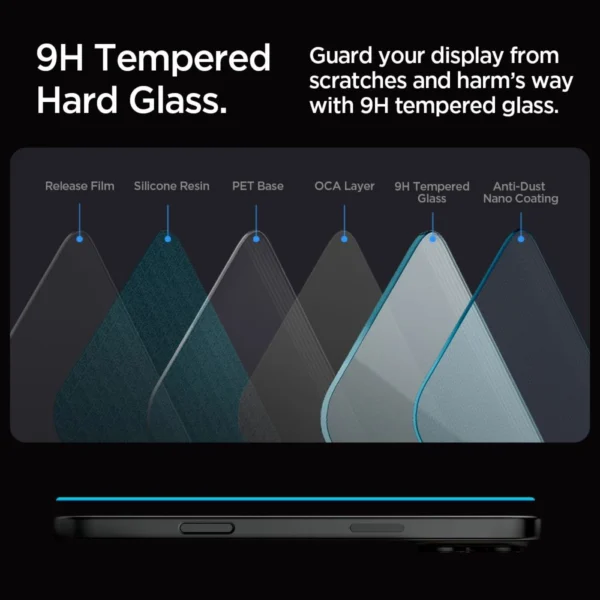Spigen Glas.tR EZ Fit Tempered Glass for iPhone 16 Proeng