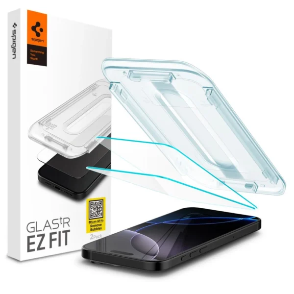 Spigen Glas.tR EZ Fit tempered glass for iPhone 16 Pro - 2 pcs.eng