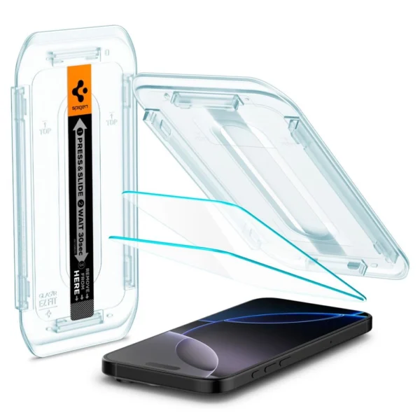 Spigen Glas.tR EZ Fit tempered glass for iPhone 16 Pro - 2 pcs.eng