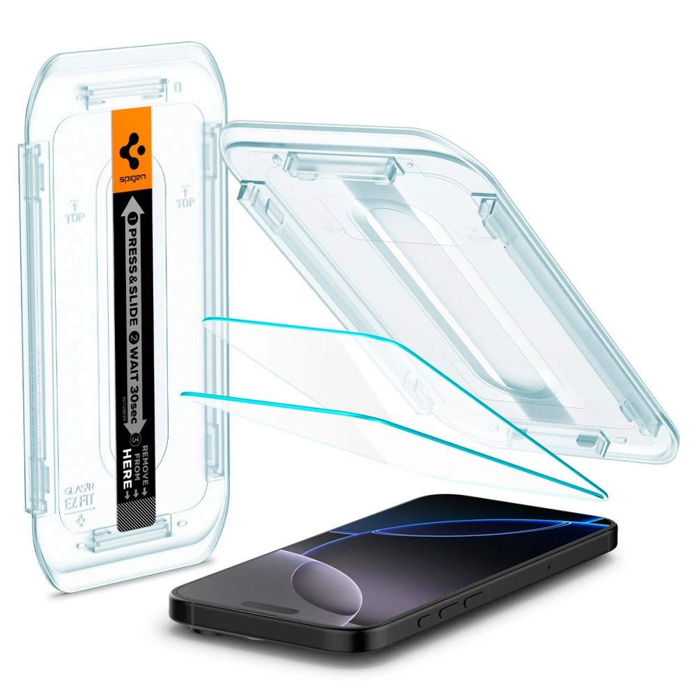Spigen Glas.tR EZ Fit tempered glass for iPhone 16 Pro - 2 pcs.eng