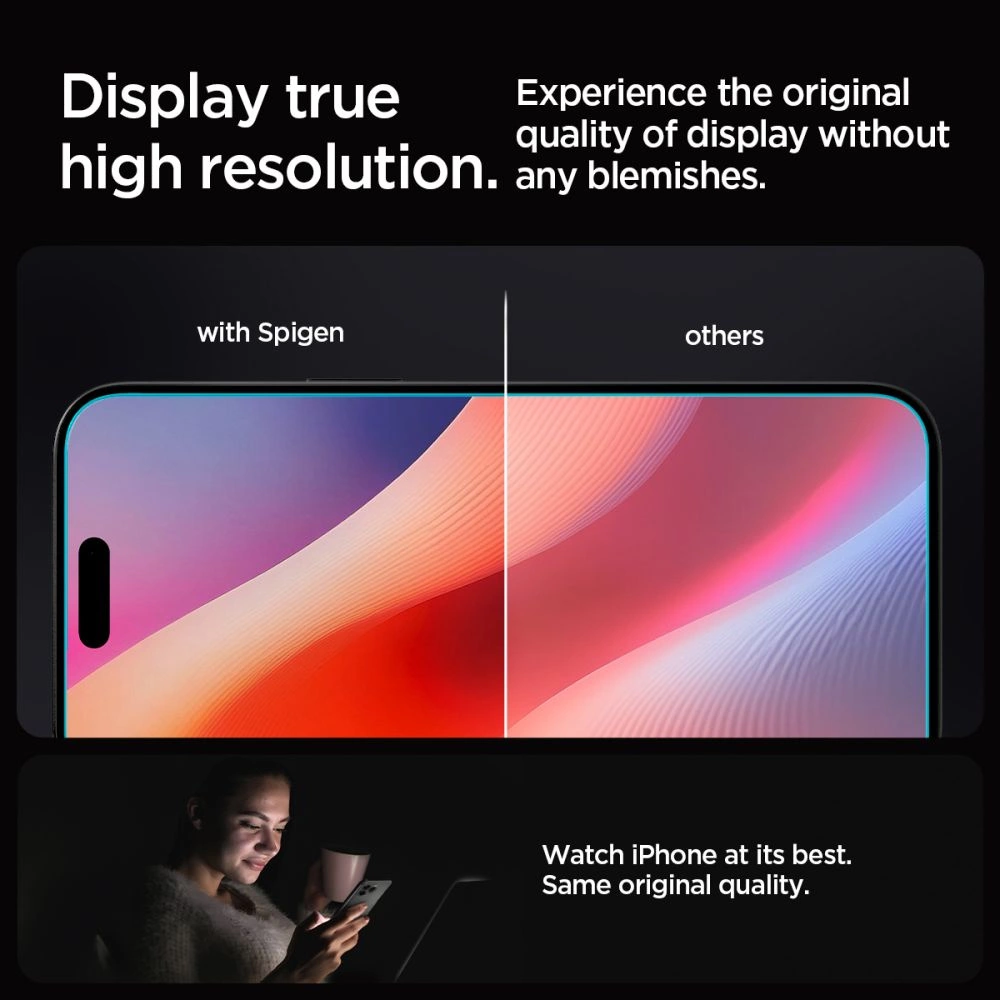 Spigen Glas.tR EZ Fit tempered glass for iPhone 16 Pro - 2 pcs.eng