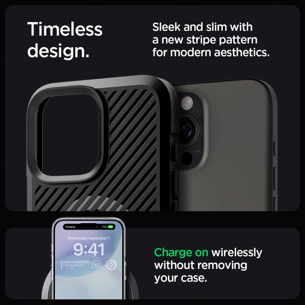 Spigen Core Armor Mag Case with MagSafe for iPhone 16 Pro - Matte Blackeng