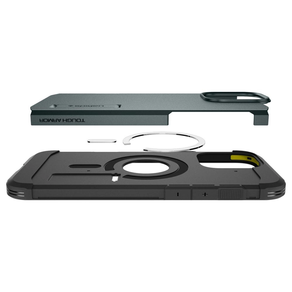 Spigen Tough Armor MagSafe Case with Stand for iPhone 16 Pro - Greeneng