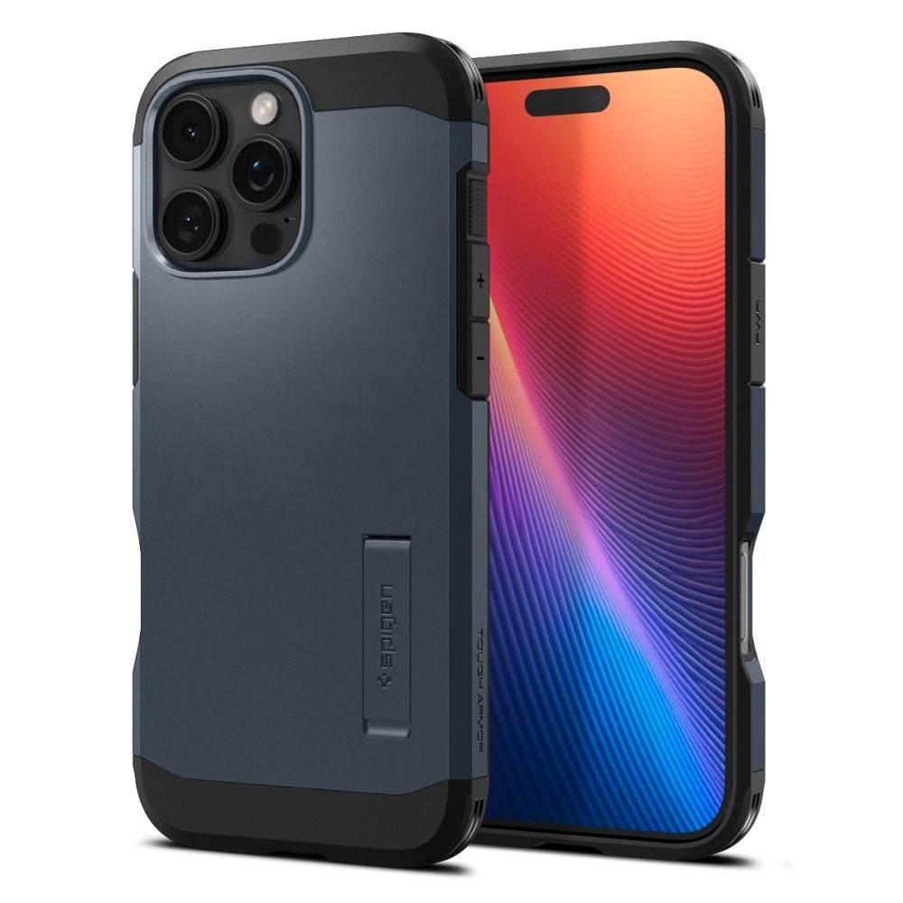 Spigen Tough Armor MagSafe Case with Stand for iPhone 16 Pro - Dark Grayeng