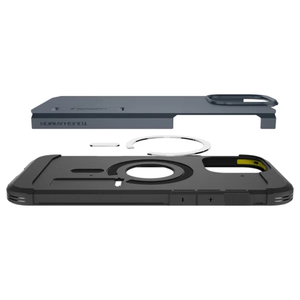 Spigen Tough Armor MagSafe Case with Stand for iPhone 16 Pro - Dark Grayeng