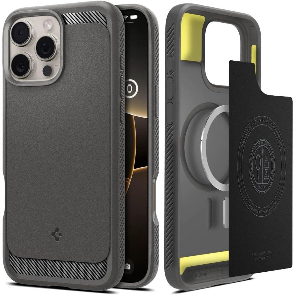 Spigen Rugged Armor MagSafe Case for iPhone 16 Pro - Grayeng