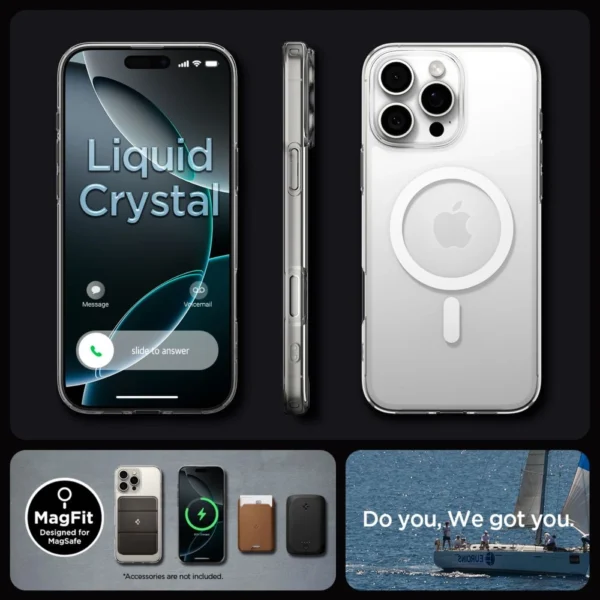 Spigen Liquid Crystal Mag MagSafe iPhone 16 Pro Case - Cleareng