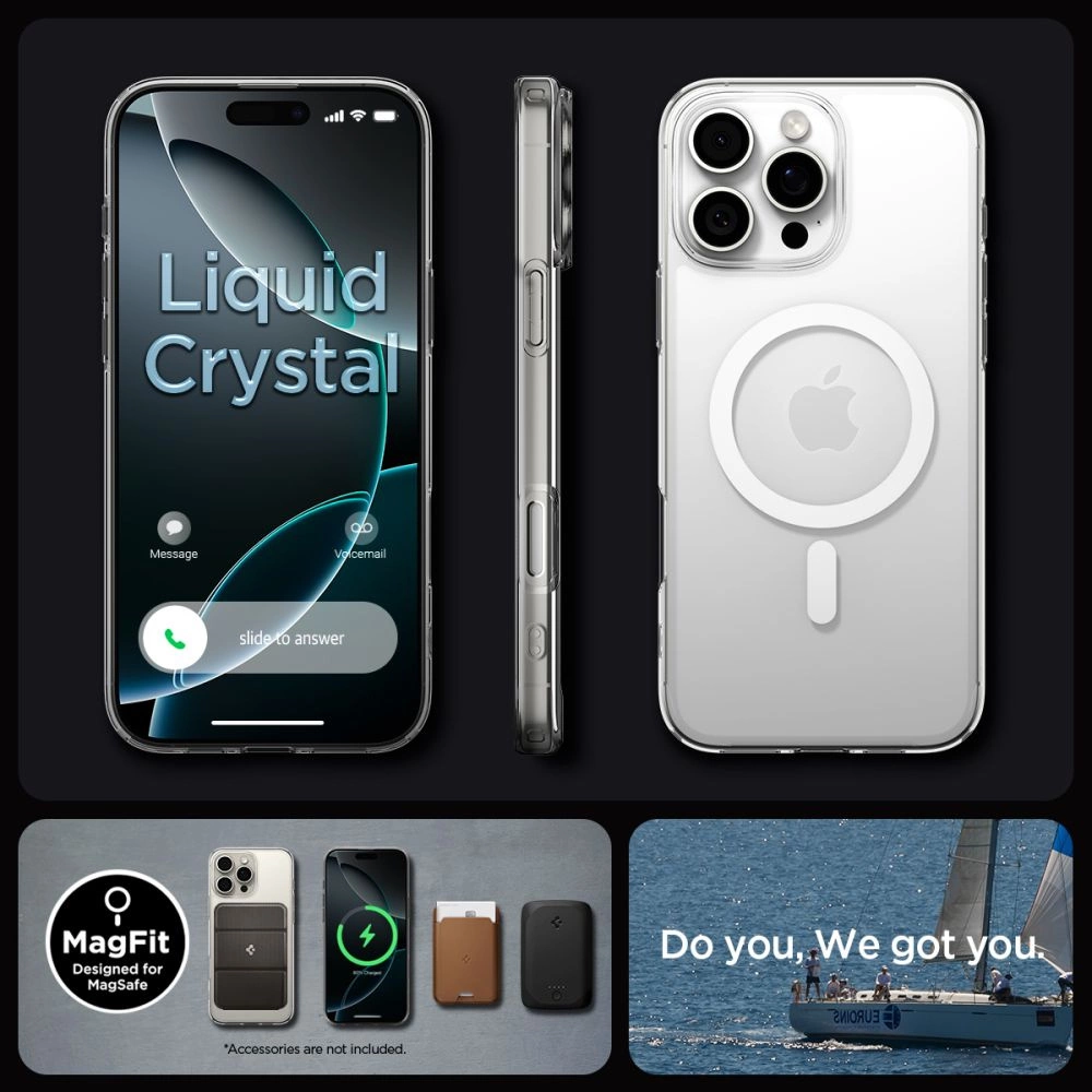 Spigen Liquid Crystal Mag MagSafe iPhone 16 Pro Case - Cleareng