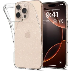 Spigen Liquid Crystal iPhone 16 Pro Case - Clear Glittereng