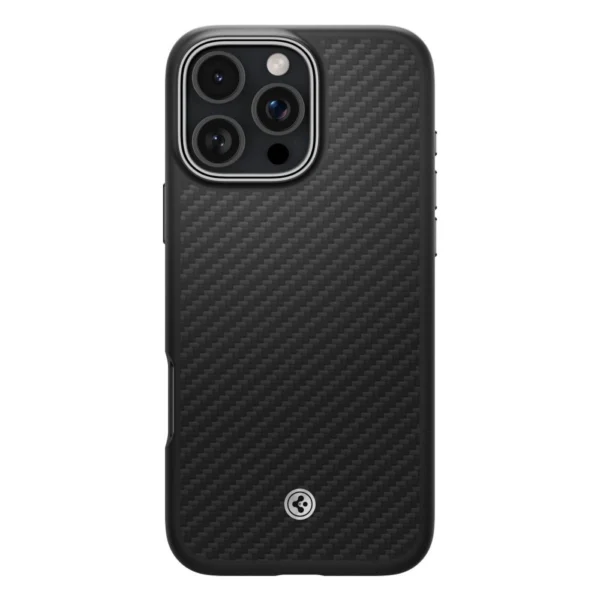 Spigen Enzo Aramid Mag Case with MagSafe for iPhone 16 Pro - Black and Silvereng