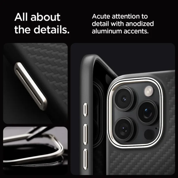 Spigen Enzo Aramid Mag Case with MagSafe for iPhone 16 Pro - Matte Blackeng