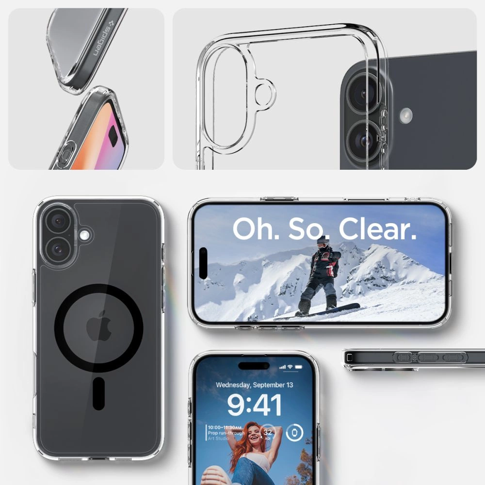 Spigen Ultra Hybrid Mag Case with MagSafe for iPhone 16 Plus - Blackeng