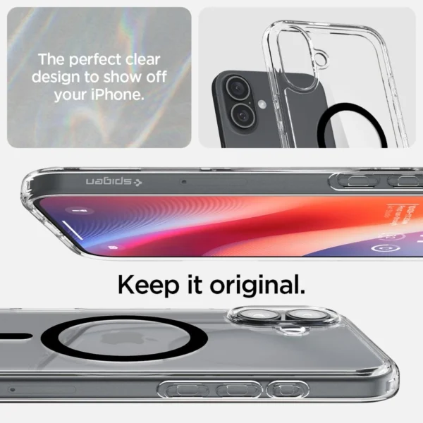 Spigen Ultra Hybrid Mag Case with MagSafe for iPhone 16 Plus - Blackeng