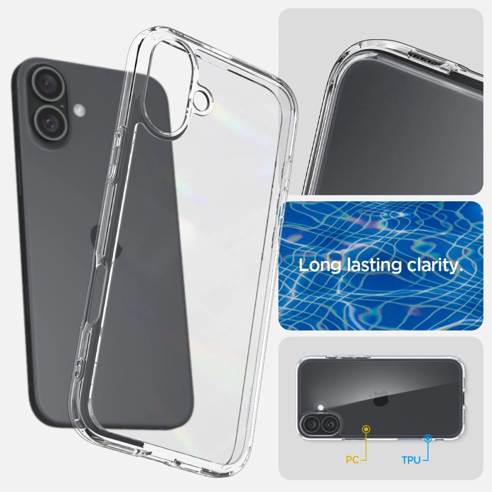 Spigen Ultra Hybrid iPhone 16 Plus Case - Cleareng