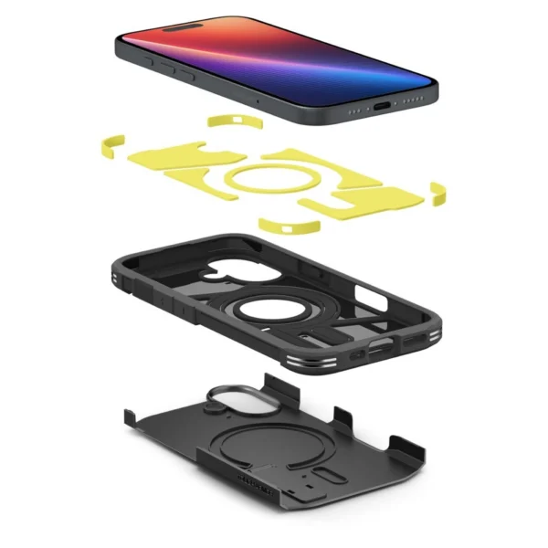 Spigen Tough Armor MagSafe Case with Stand for iPhone 16 Plus - Blackeng